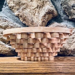 Handmade wood carved 3D bowl